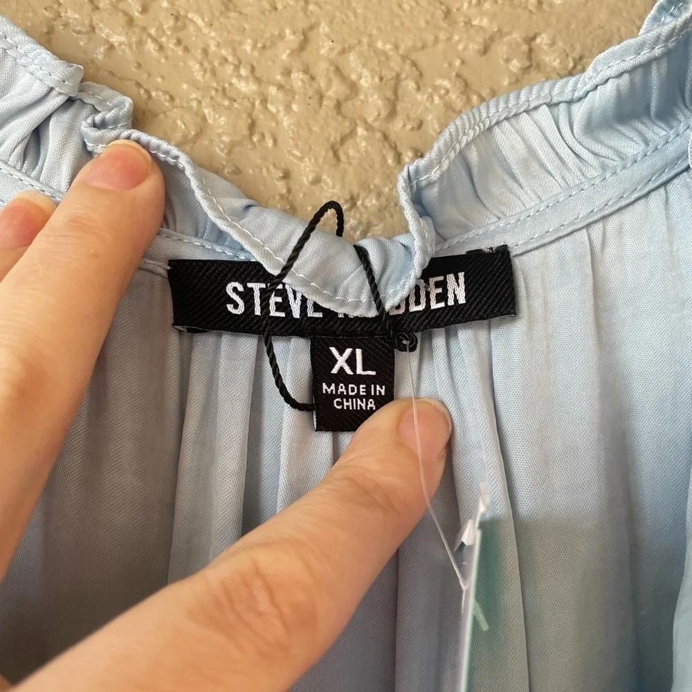 Steve Madden Sky Blue Ruffled Mini Dress - Picture 2 of 2